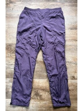 Adidas Vintage Purple Nylon Track Pants Size Large